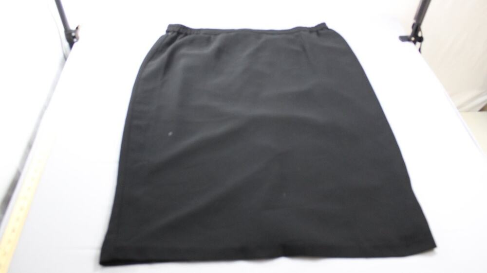 Serafina Skirt Womens 40 in Black Shell: Back Vent/kick Pleat Straight Hem Slit